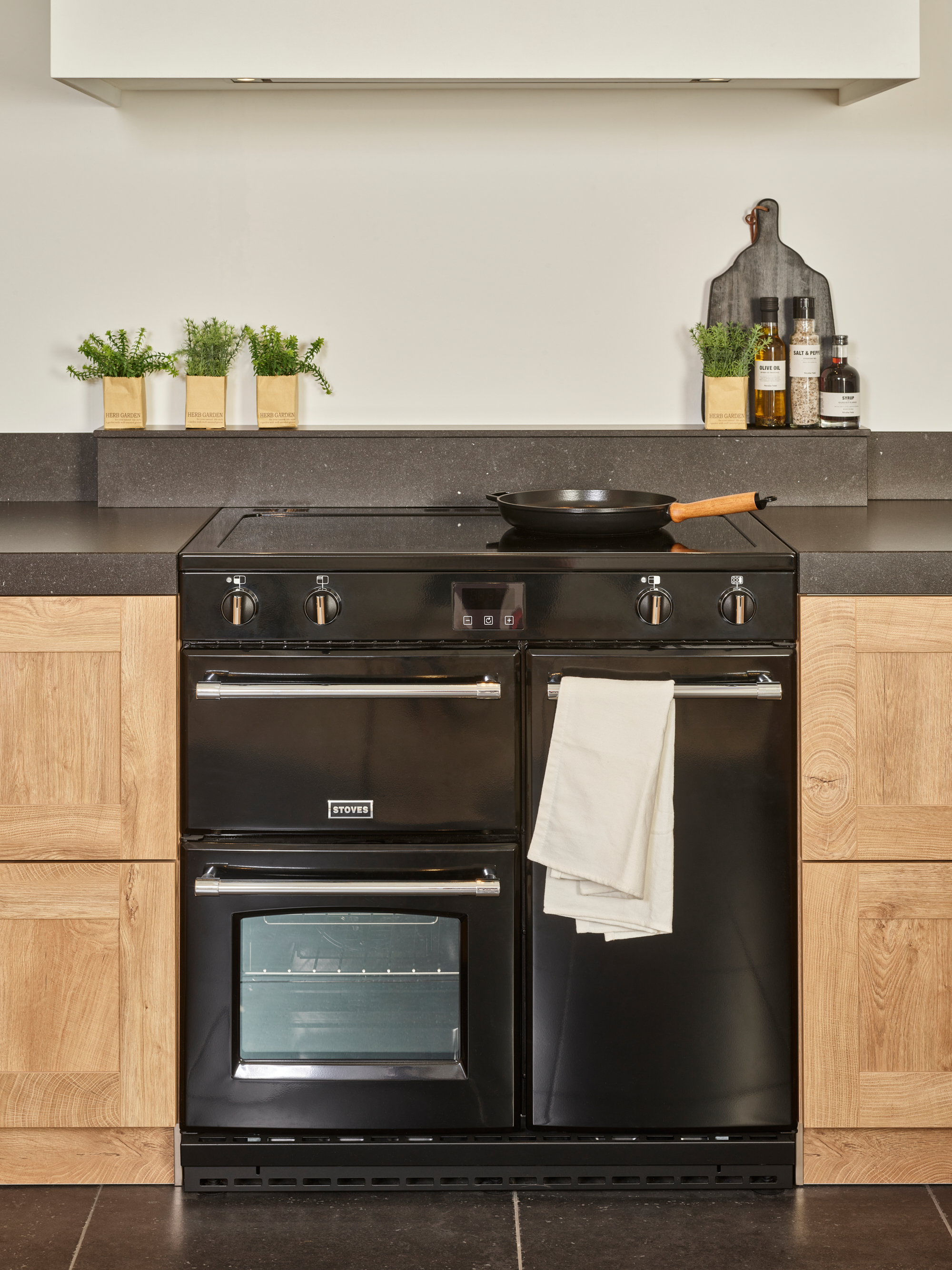 Houten landelijke keuken