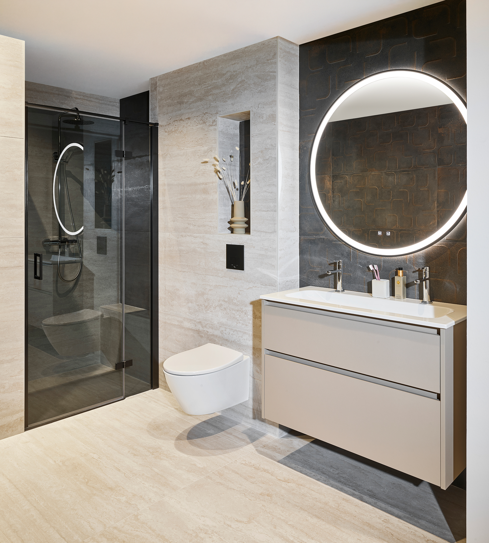 Beige badkamers
