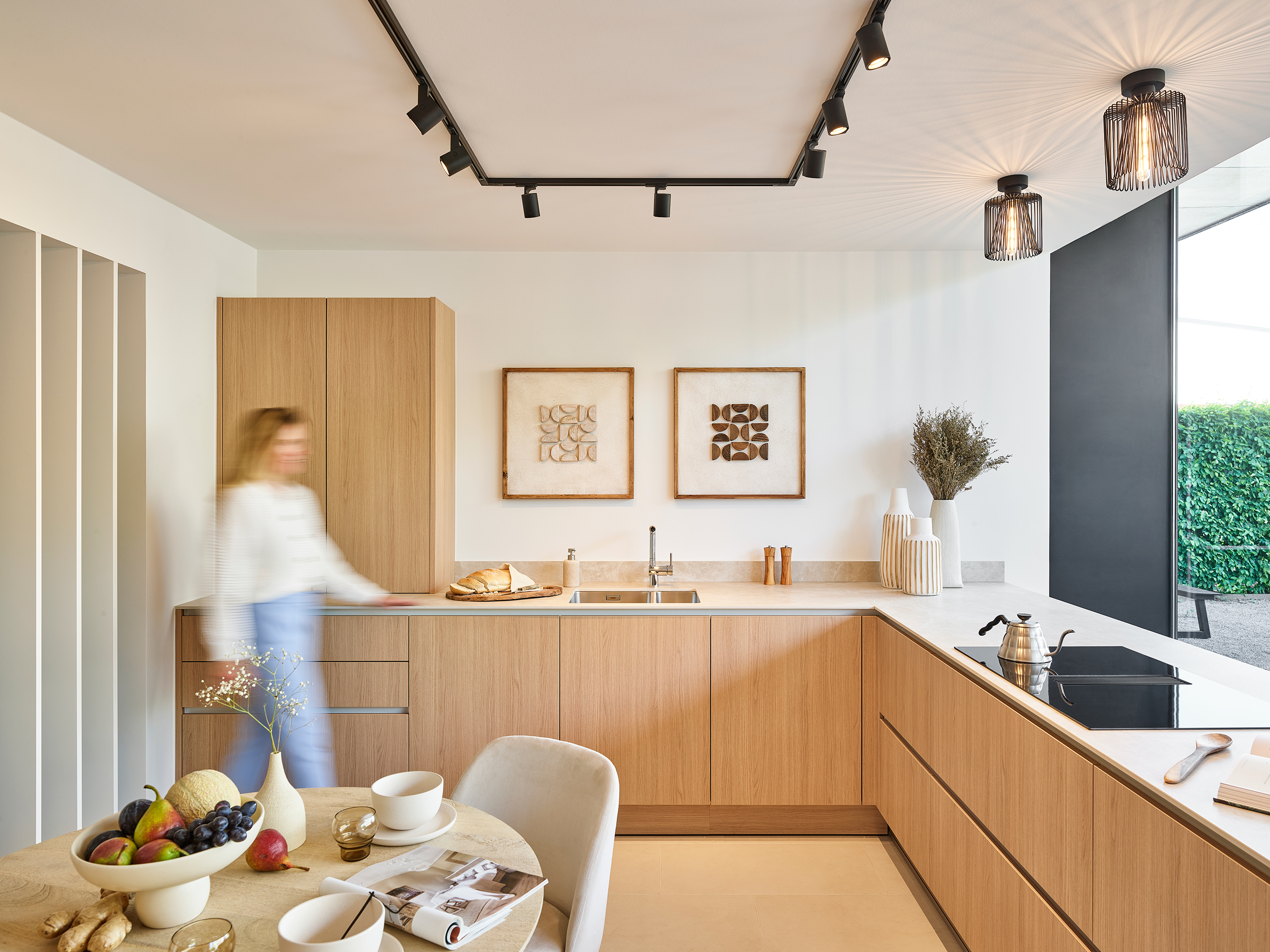 moderne houten keuken