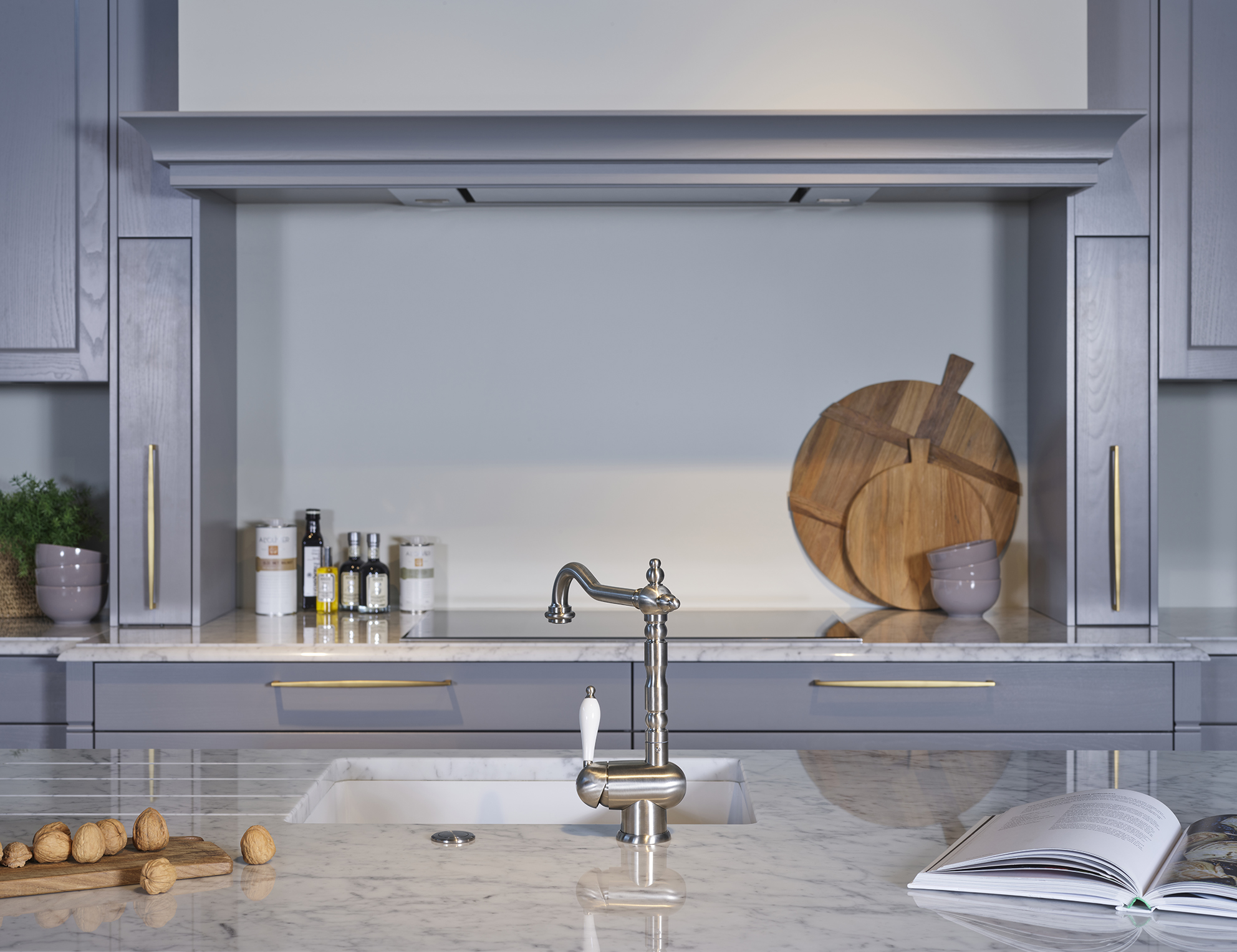 Blauw grijze keuken